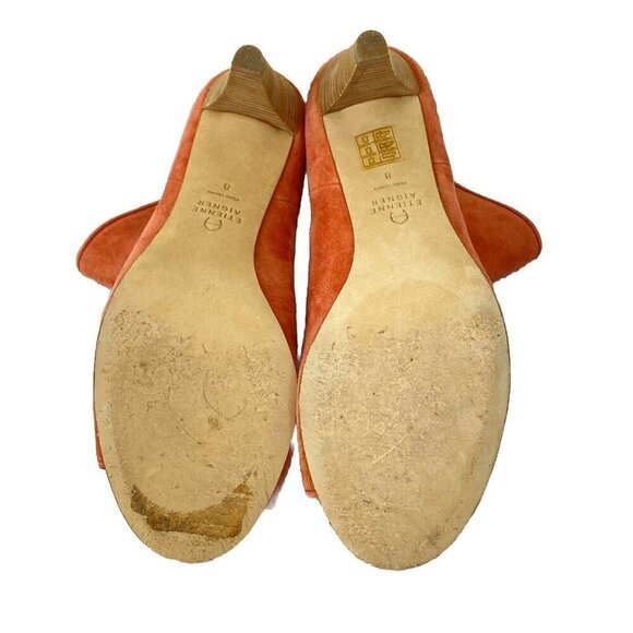 Etienne Aigner Simone Peep Toe Bootie Womens size 8 Clay Suede - Picture 7 of 12